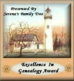 Serena's Family Tree Excellence in Genealogy Award