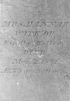 Mrs. Hannah Keller - gravestone